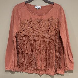 Tassels N Lace crochet fringe boho top